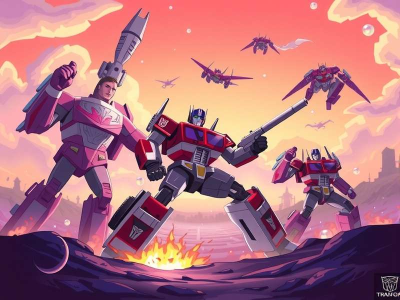 Transformers Games Logo featuring Optimus Prime and Megatron