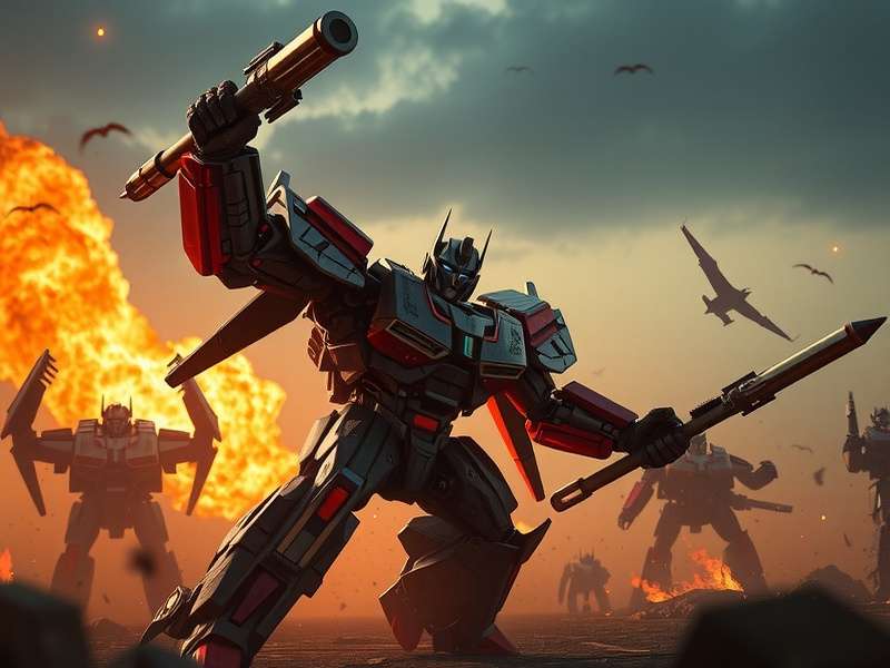 Transformers Rise of the Beasts official poster showing Optimus Prime and Bumblebee with Maximals