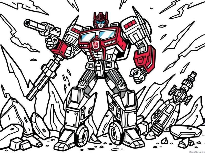 Optimus Prime coloring page example