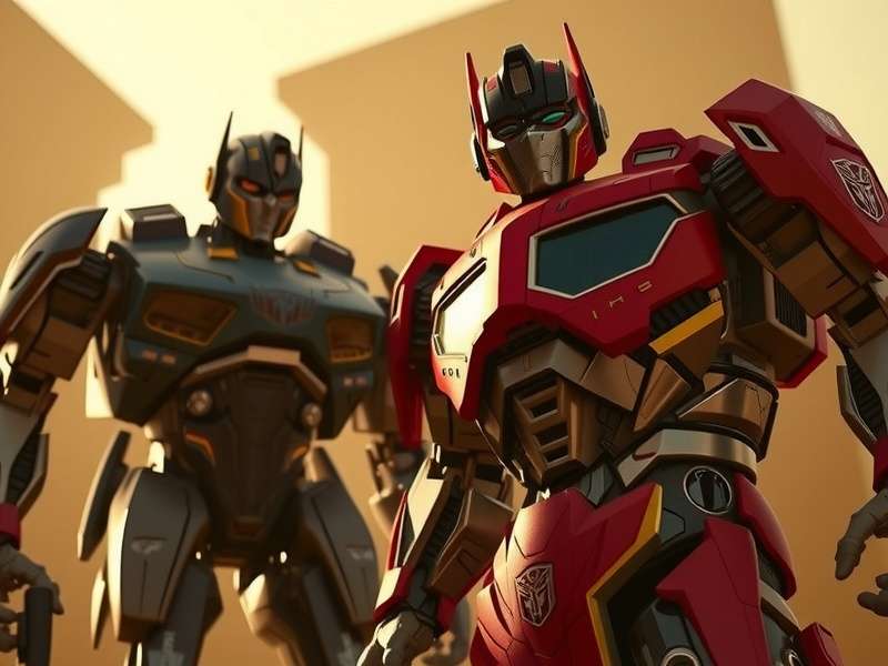 Cast of Transformers Dark of the Moon in a dramatic scene