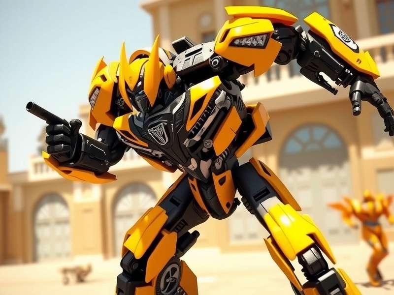 Bumblebee from Transformers 3 in action, transforming from car to robot