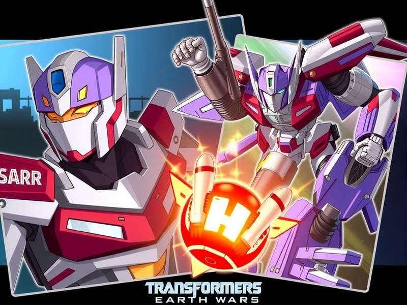 Transformers Earth Wars gameplay screenshot showing Autobots and Decepticons in battle