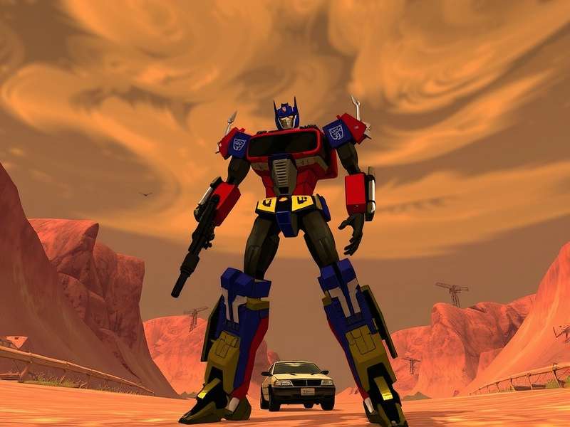 Transformers 2007 Game Screenshot - Optimus Prime vs Megatron