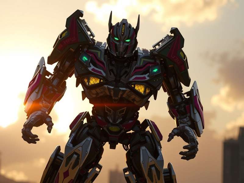 Transformers The Last Knight Movie Poster featuring Optimus Prime and Bumblebee