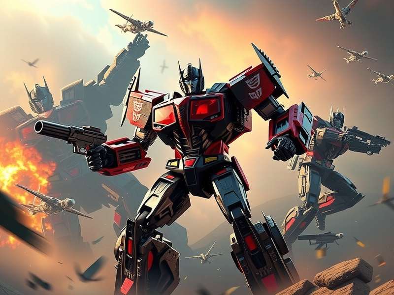 Transformers Movie Poster featuring Optimus Prime and Bumblebee