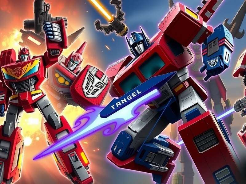 Collage of popular Transformers video game covers featuring Optimus Prime and Megatron