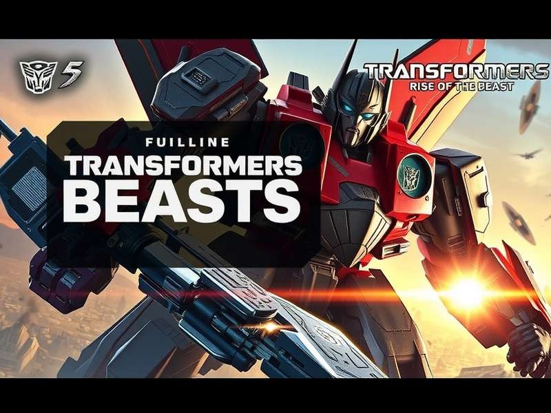 Official poster for Transformers: Rise of the Beasts showing Optimus Prime and Maximals