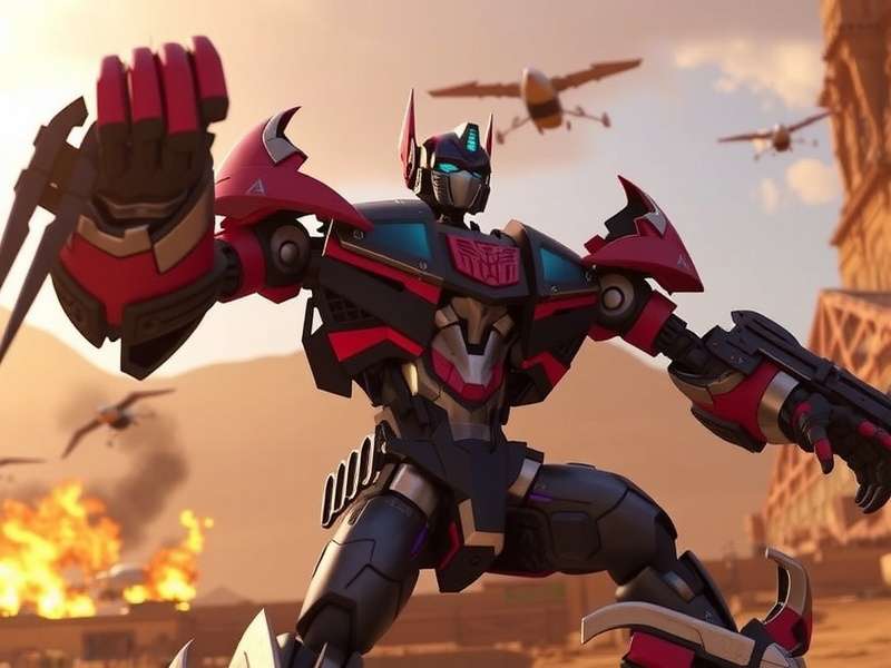 Official trailer screenshot showcasing Optimus Prime and a Maximal in New York City