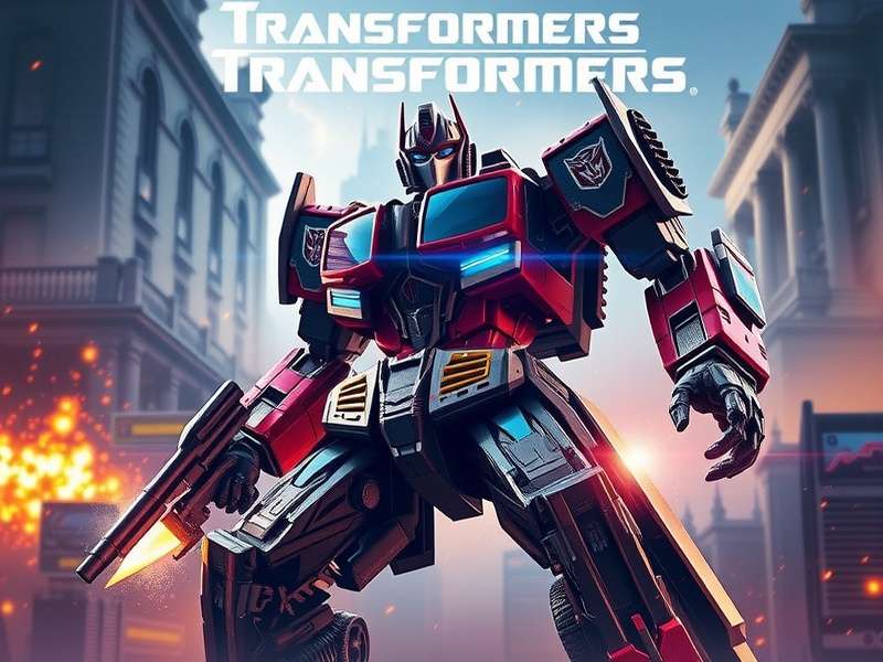 Epic Transformers battle scene featuring Autobots and Decepticons