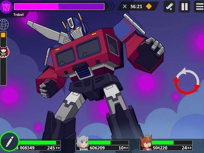 Computer screen showing code with Transformers-themed comments and stickers