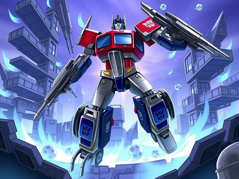 Close-up of a transforming robot vehicle mode