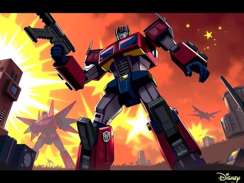 Transformers Autobots and Decepticons in epic battle