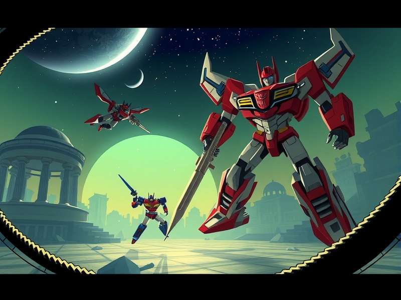 Just Image Transformers gameplay showing Optimus Prime transforming in a detailed urban environment