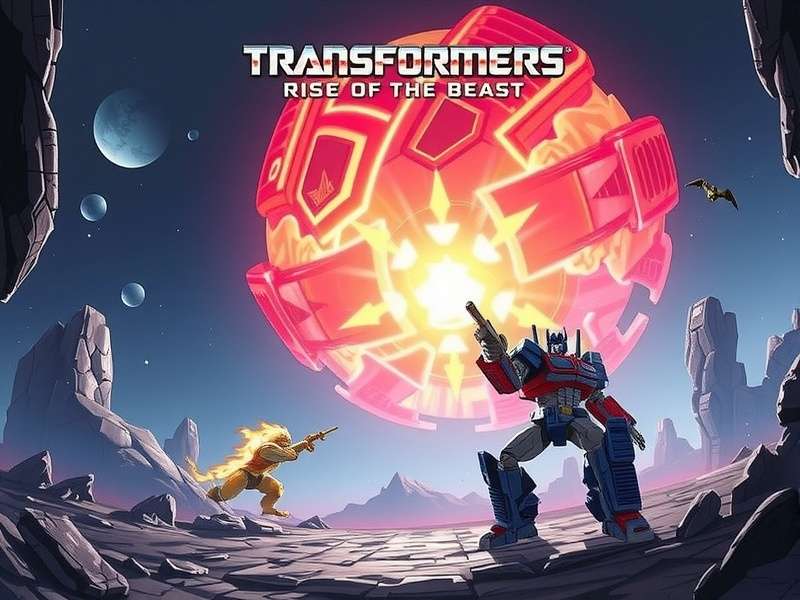 Transformers Rise of the Beasts gameplay screenshot showing Optimus Primal and Optimus Prime