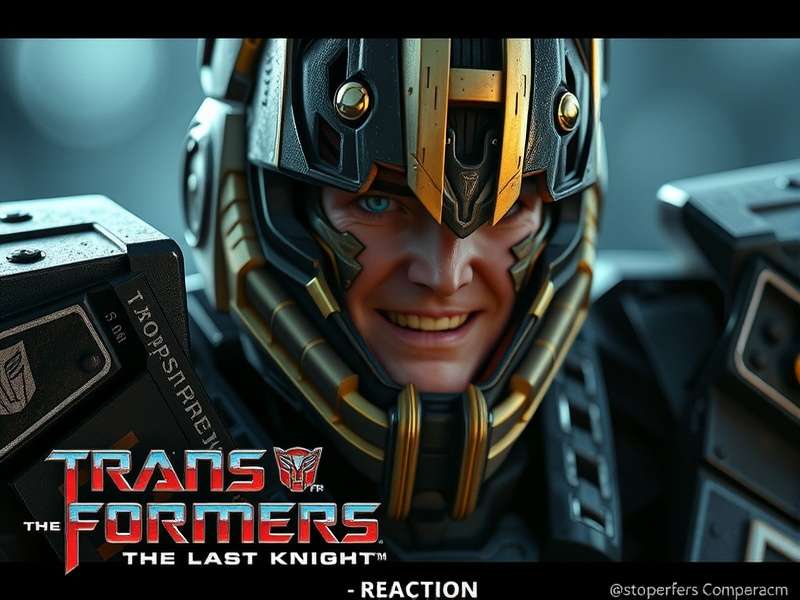 Transformers The Last Knight fan reaction banner featuring Optimus Prime and Bumblebee in action