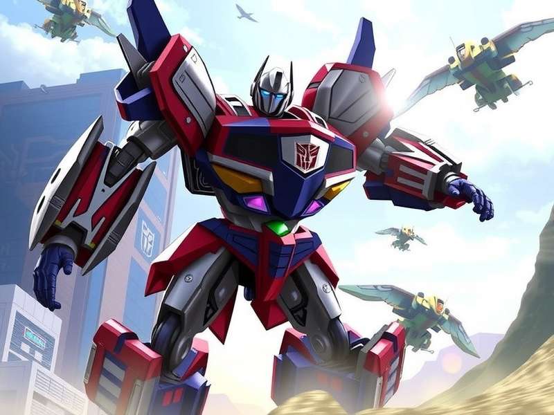 Transformers Fall Of Cybertron epic battle scene with Optimus Prime and Megatron on Cybertron