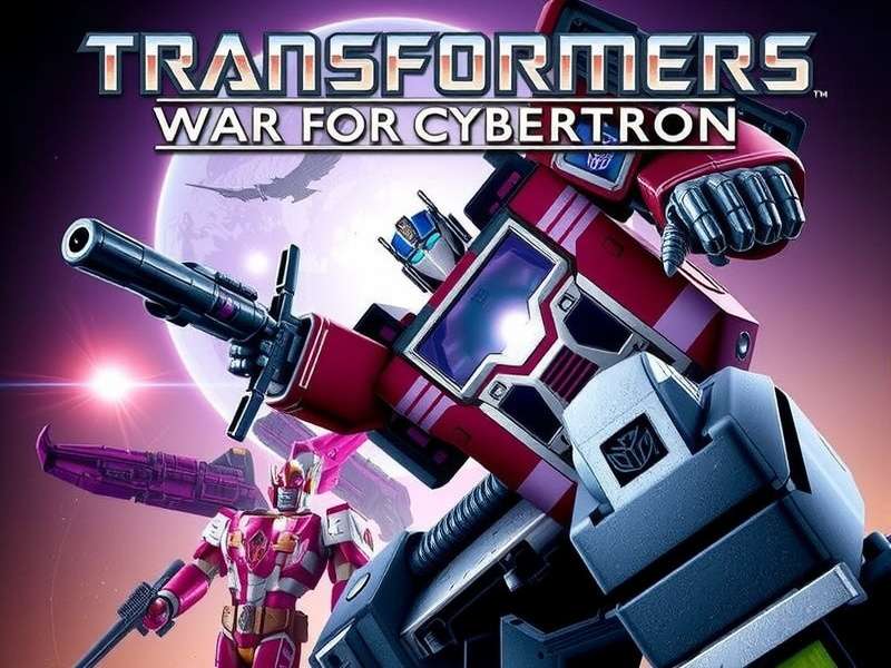 Transformers War For Cybertron — The siege of Iacon with Autobots and Decepticons clashing in the ruins