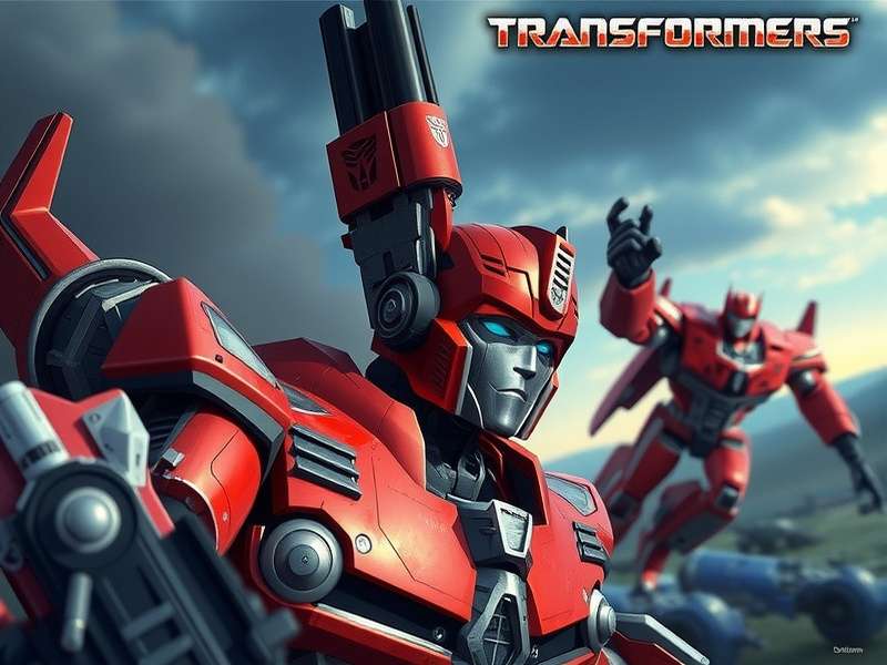 Transformers film poster wall with Autobots and Decepticons in dramatic lighting