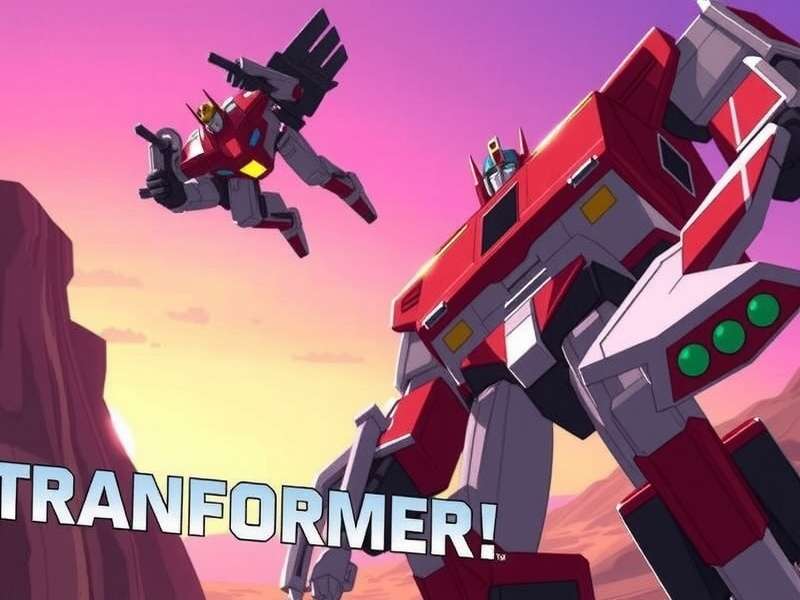 Transformers Animated — Optimus Prime and Bumblebee in action