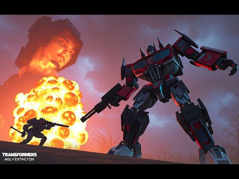 Transformers Age Of Extinction Optimus Prime in battle-ready mode