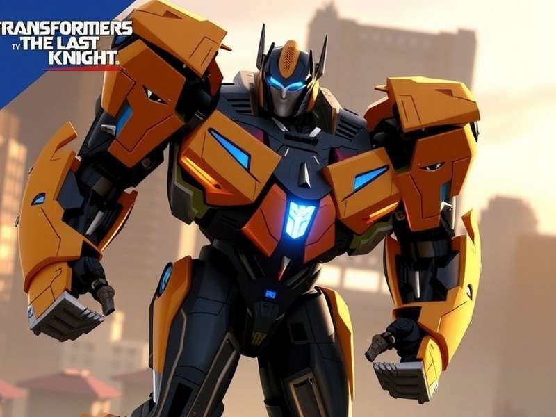 Transformers The Last Knight Bumblebee hero image showing the iconic Autobot scout in action